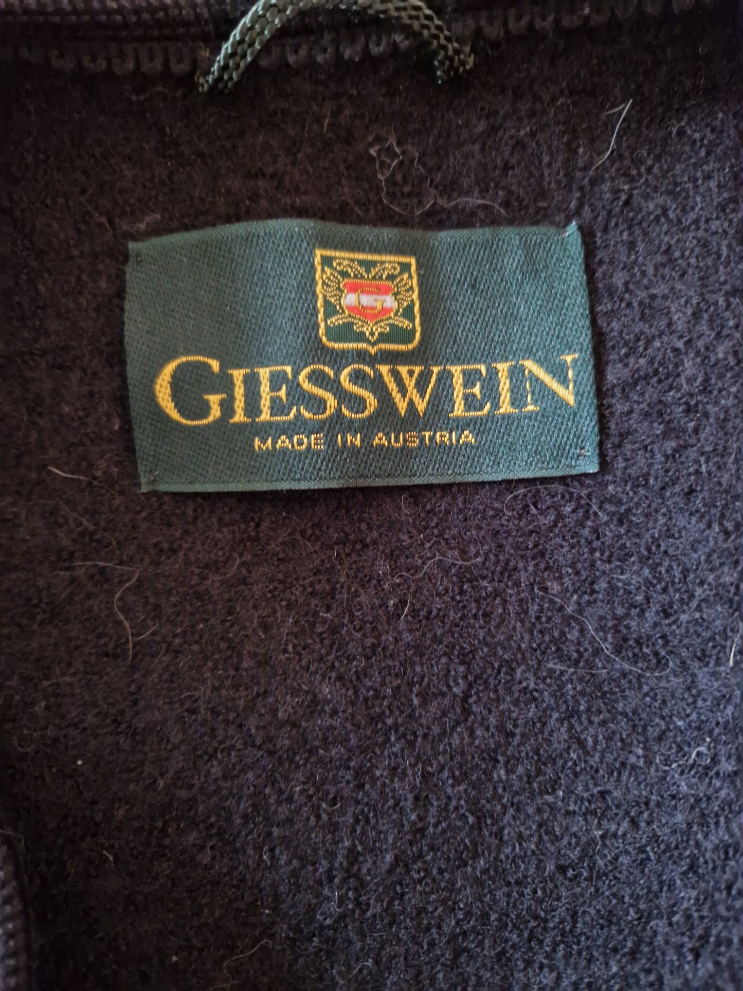 Vintage Giesswein Black Women Wool German Trachten Loden Traditional Austrian Oktoberfest Jacket Size Small to Medium