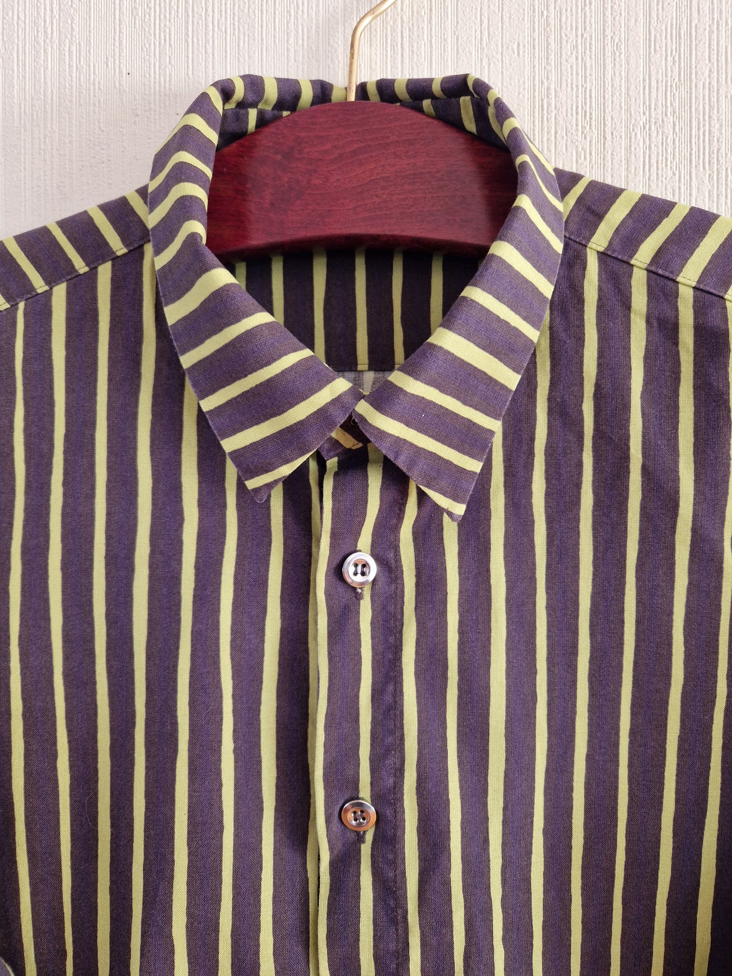 Vintage Marimekko Mika Piirainen Men Cotton Shirt Size Medium