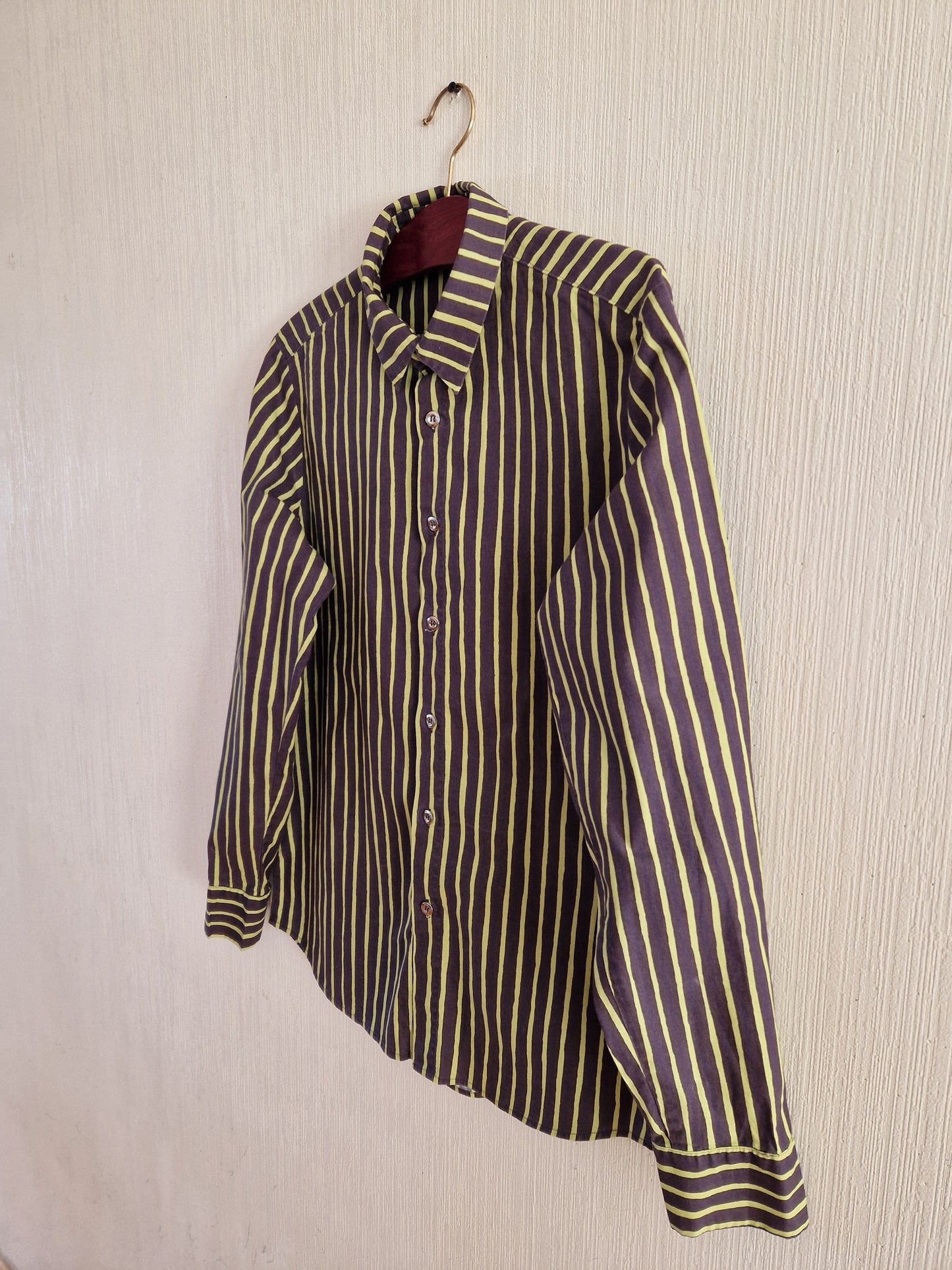 Vintage Marimekko Mika Piirainen Men Cotton Shirt Size Medium