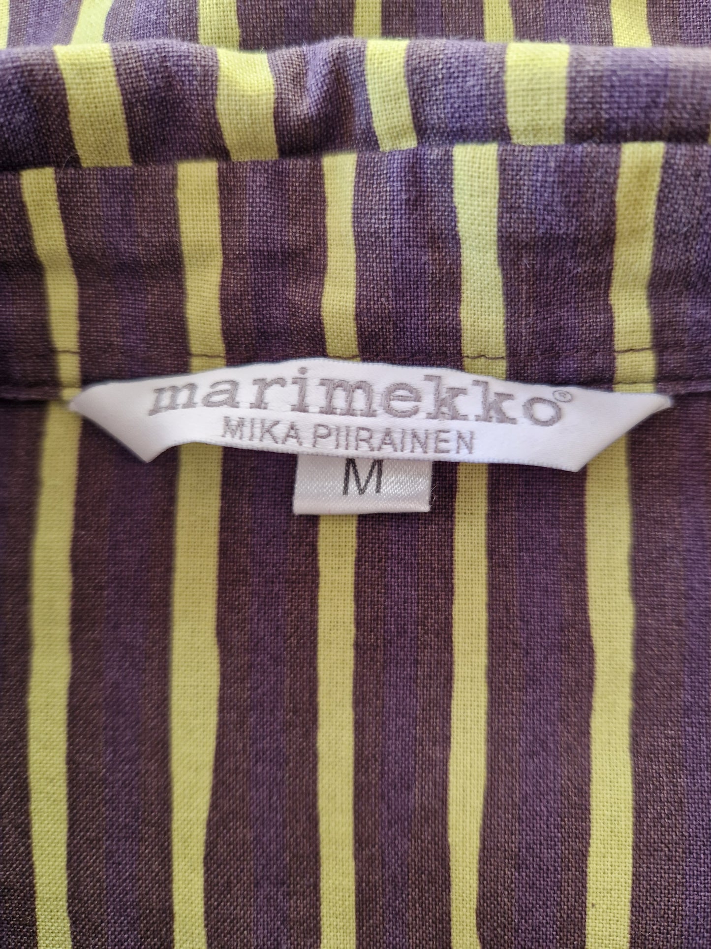 Vintage Marimekko Mika Piirainen Men Cotton Shirt Size Medium