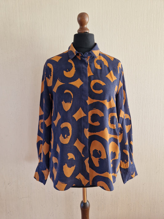 Vintage Marimekko Silk Women's Blouse Size Large