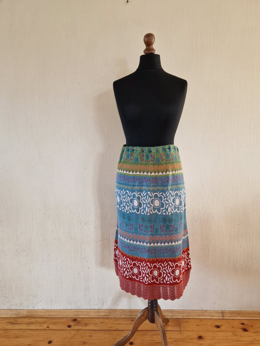 Vintage Finnish Design Gudrun Womens Cotton Skirt Size Medium