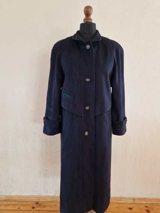 Vintage BAUER Womens Wool German Loden Traditional Austrian Oktoberfest Coat Size Small to Medium